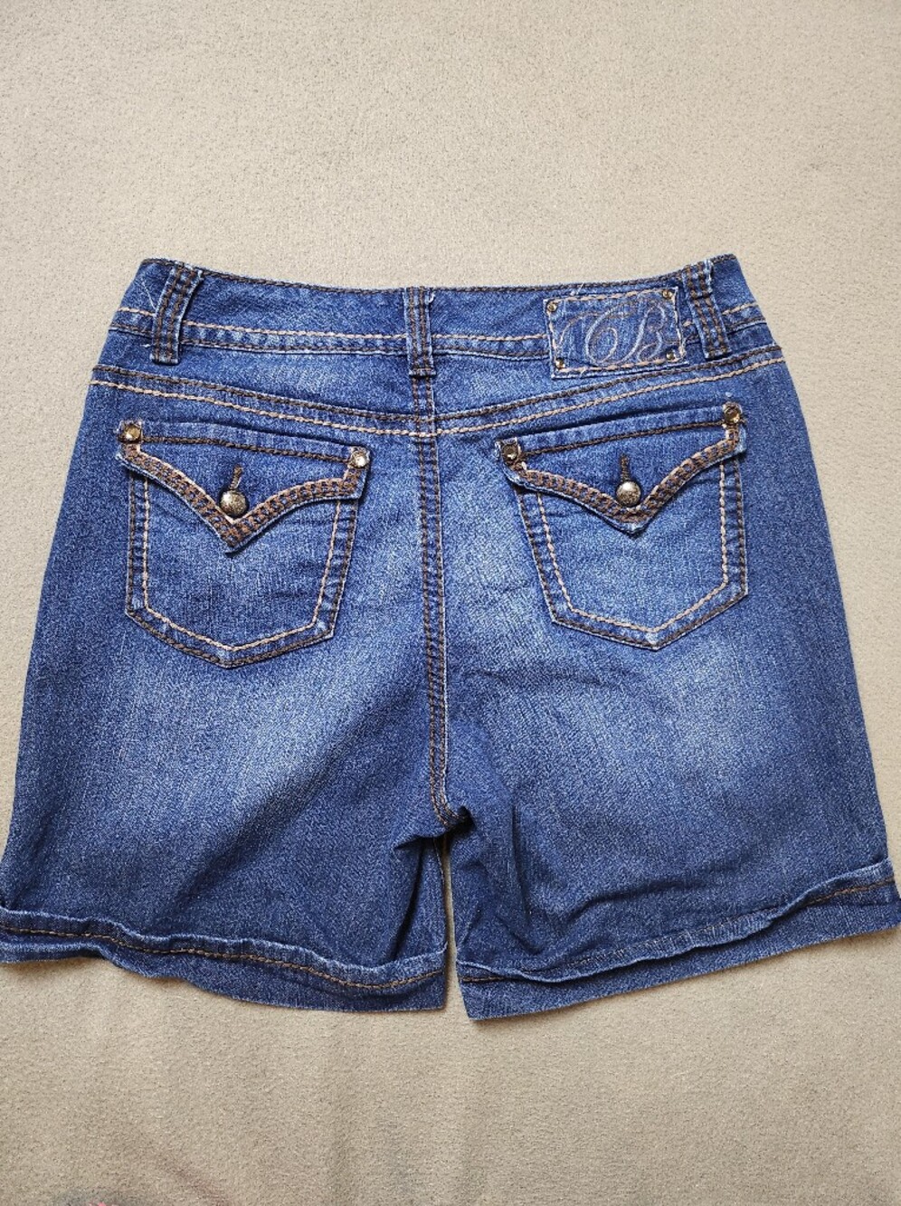 Code Bleu Denim Shorts Size 10 Jean Shorts Flap Pockets